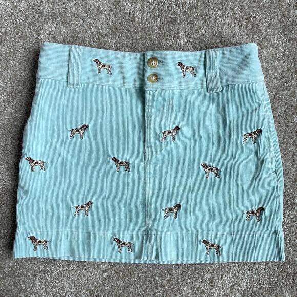 Ralph Lauren Girls Corduroy Skirt Embroidered Dog English Pointer Size 10 - Picture 1 of 6